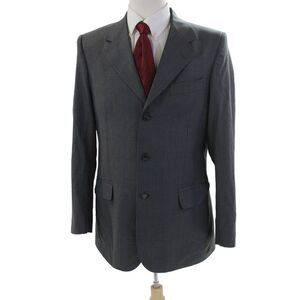 Di Sandro Mens Striped Blazer Jacket Grey Multi Colored Wool Size EUR 50